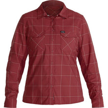 Load image into Gallery viewer, NRS Women's Long-Sleeve Guide Shirt - Closeout Vino